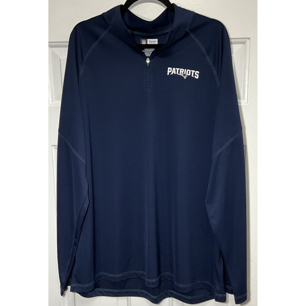 NFL Football New England Patriots Long Sleeve Navy/Blue Pullover Men's XXL